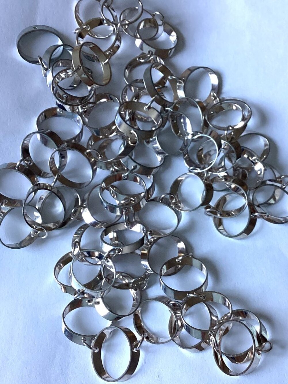 Silver-Toned Round Links Chain Necklace Jewelry Making Crafting